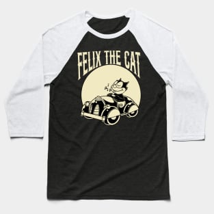 Felix The Cat Riding Car Baseball T-Shirt